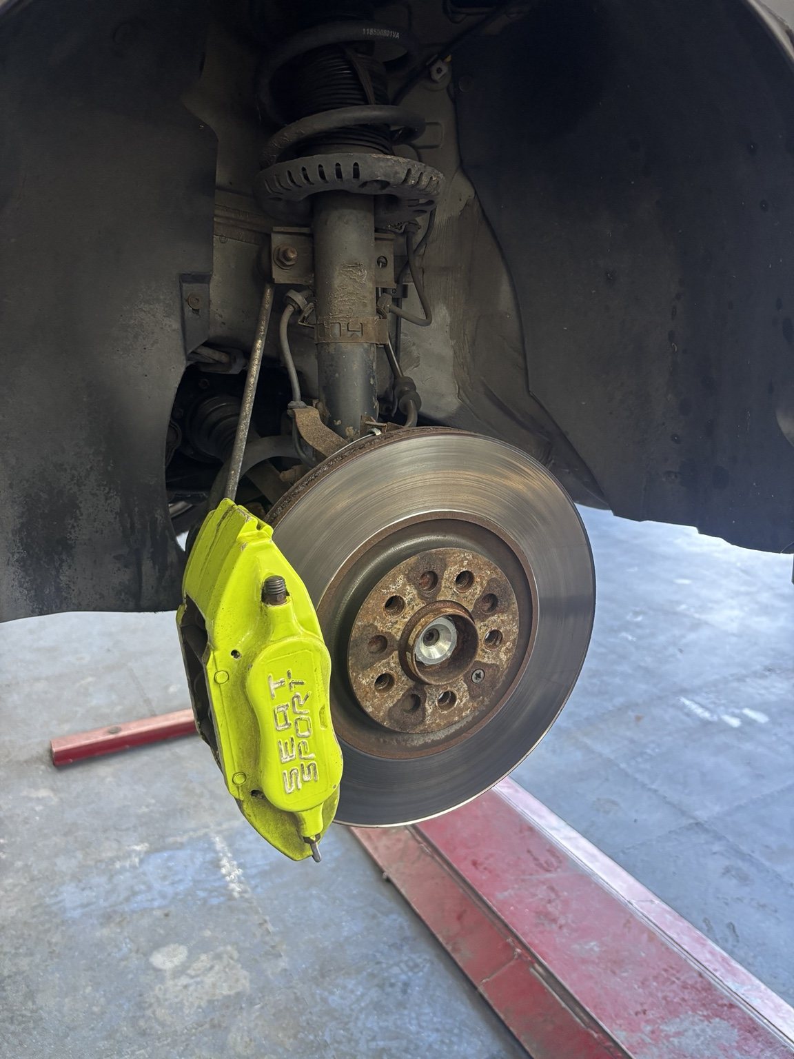 Remklauw van Seat Ibiza Cupra vóór behandeling